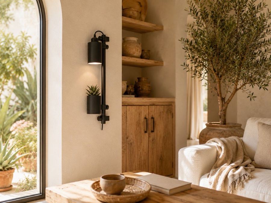 Modular Wall Light in a cozy evening corner