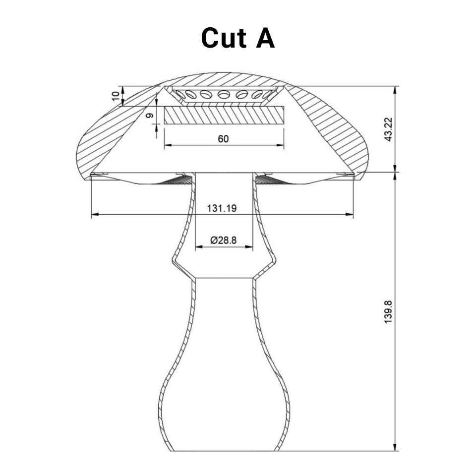 Mushroom lamp “Amanita Muscaria”