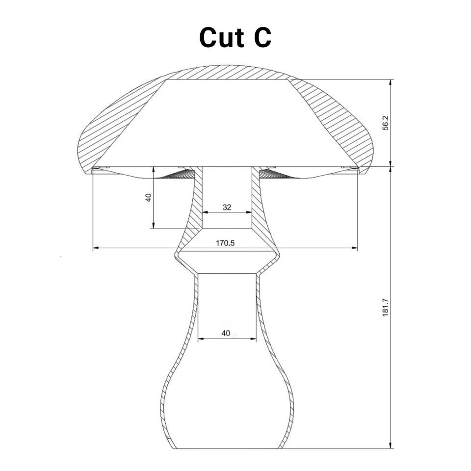 Mushroom lamp “Amanita Muscaria”