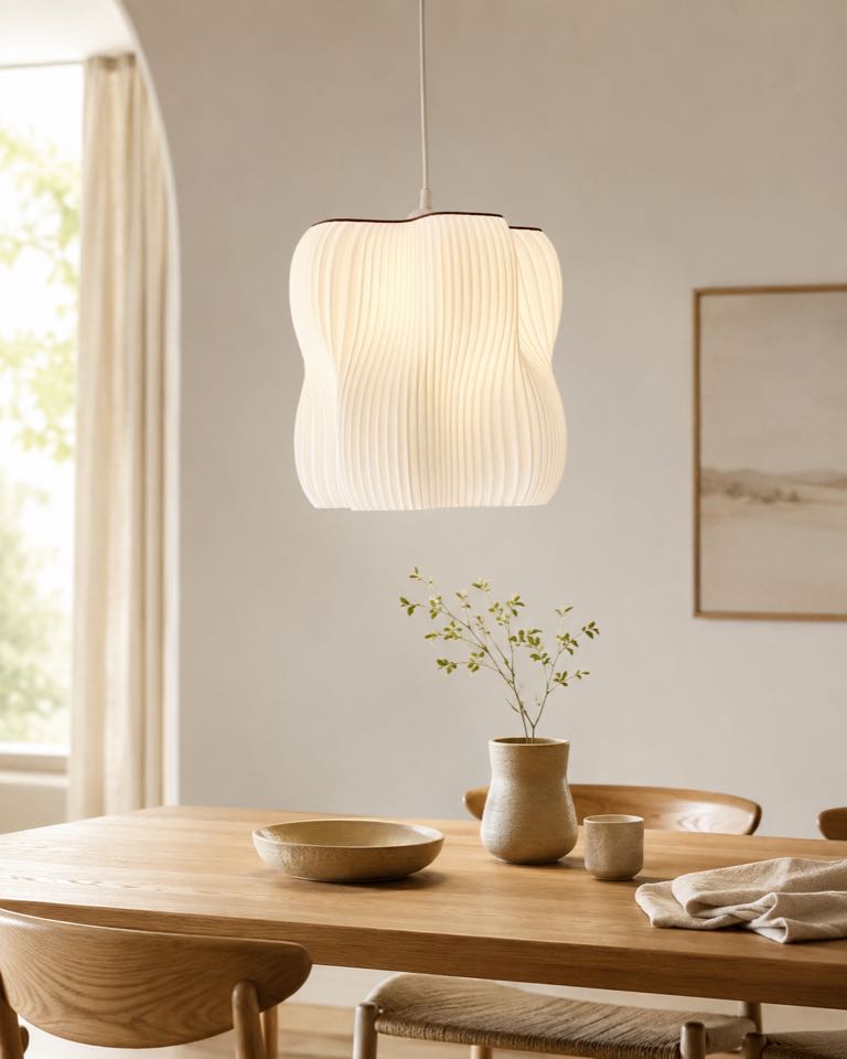 Arya pendant lamp above a dining table