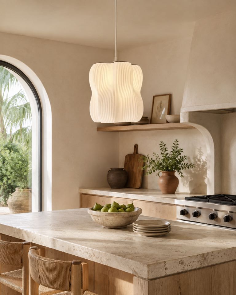 Arya pendant lamp in a bright kitchen