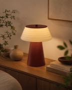 Sienna table lamp on wooden console