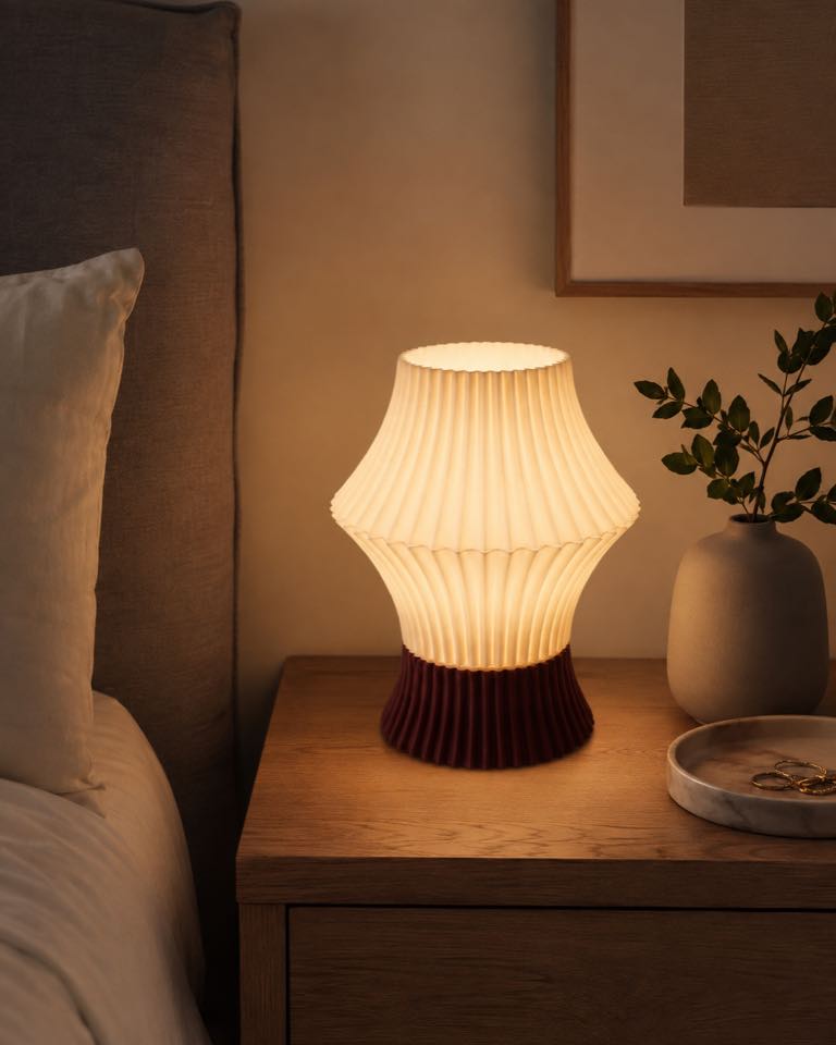 Taurus table lamp in bedroom setting